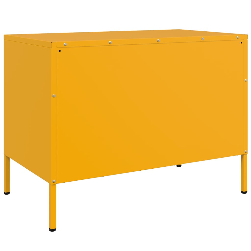 TV Cabinets 2 pcs Mustard Yellow 68x39x50.5 cm Steel