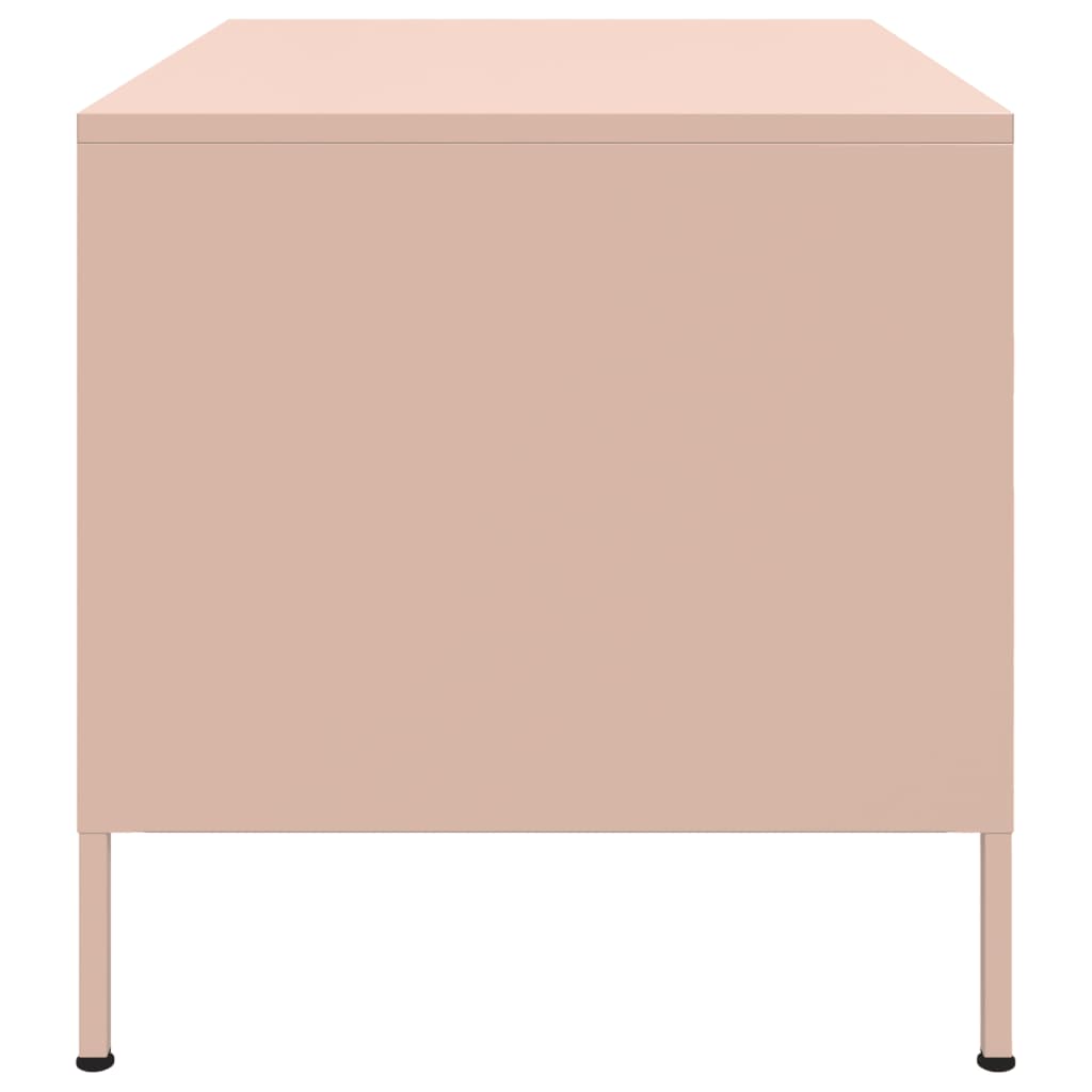 Coffee Table Pink 68x50x50.5 cm Steel