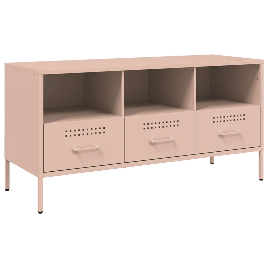 TV Cabinet Pink 100.5x39x50.5 cm Steel