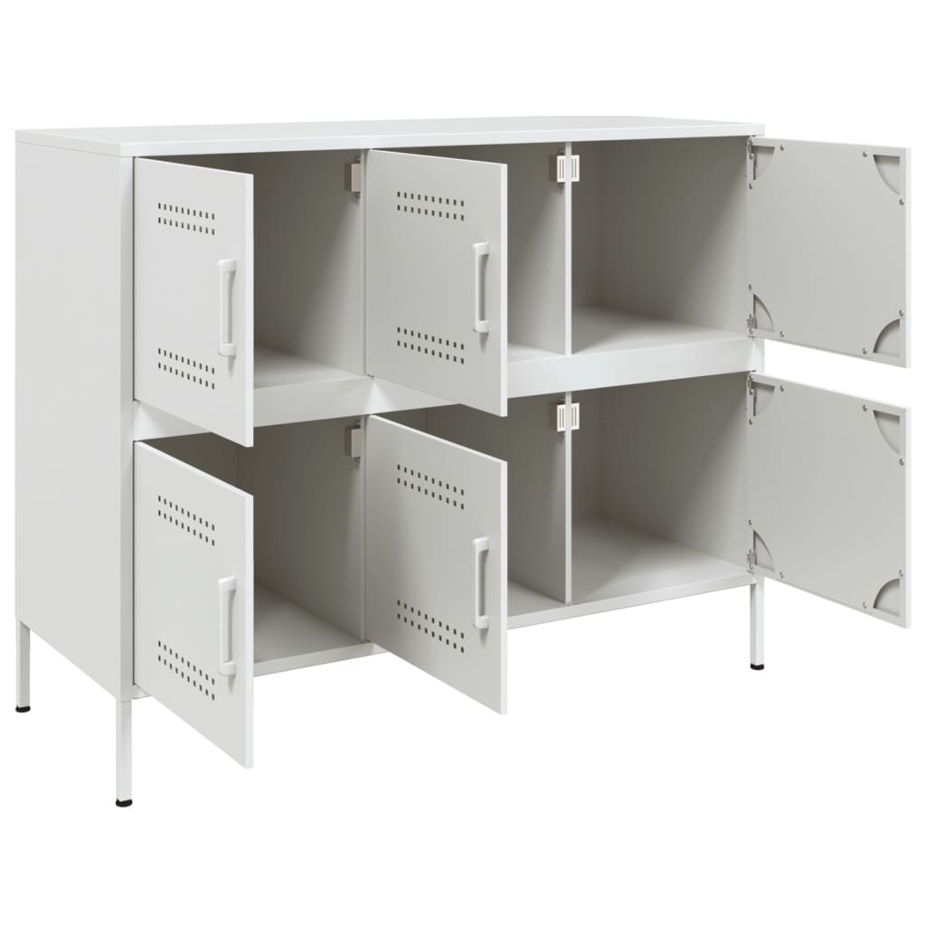 Sideboard White 100.5x39x79 cm Steel