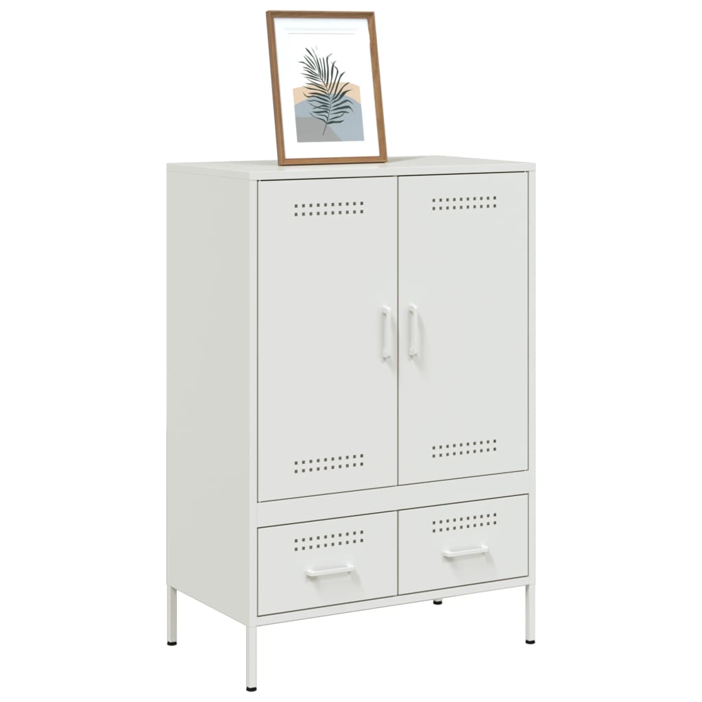 Highboard White 68x39x101.5 cm Steel