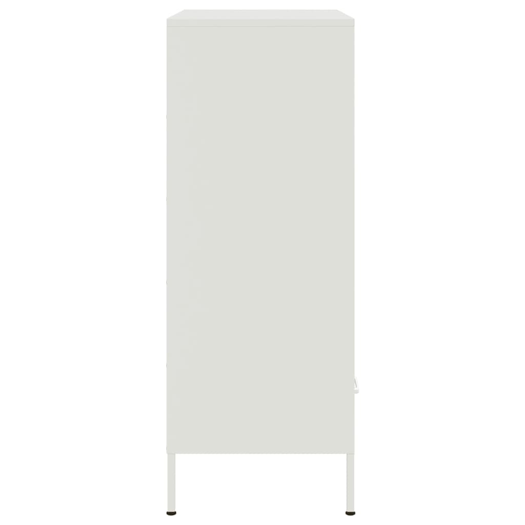 Highboard White 68x39x101.5 cm Steel
