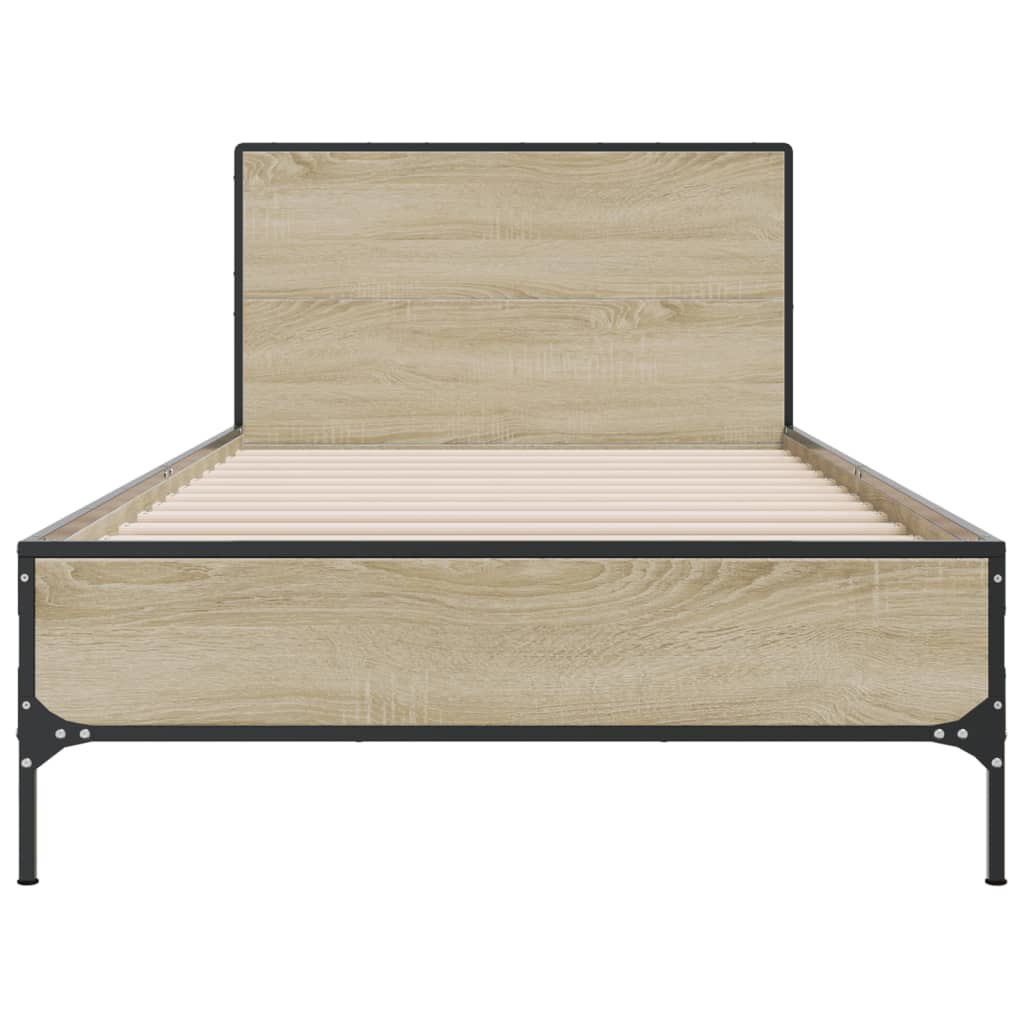 Bed Frame without Mattress Sonoma Oak 90x190 cm Single