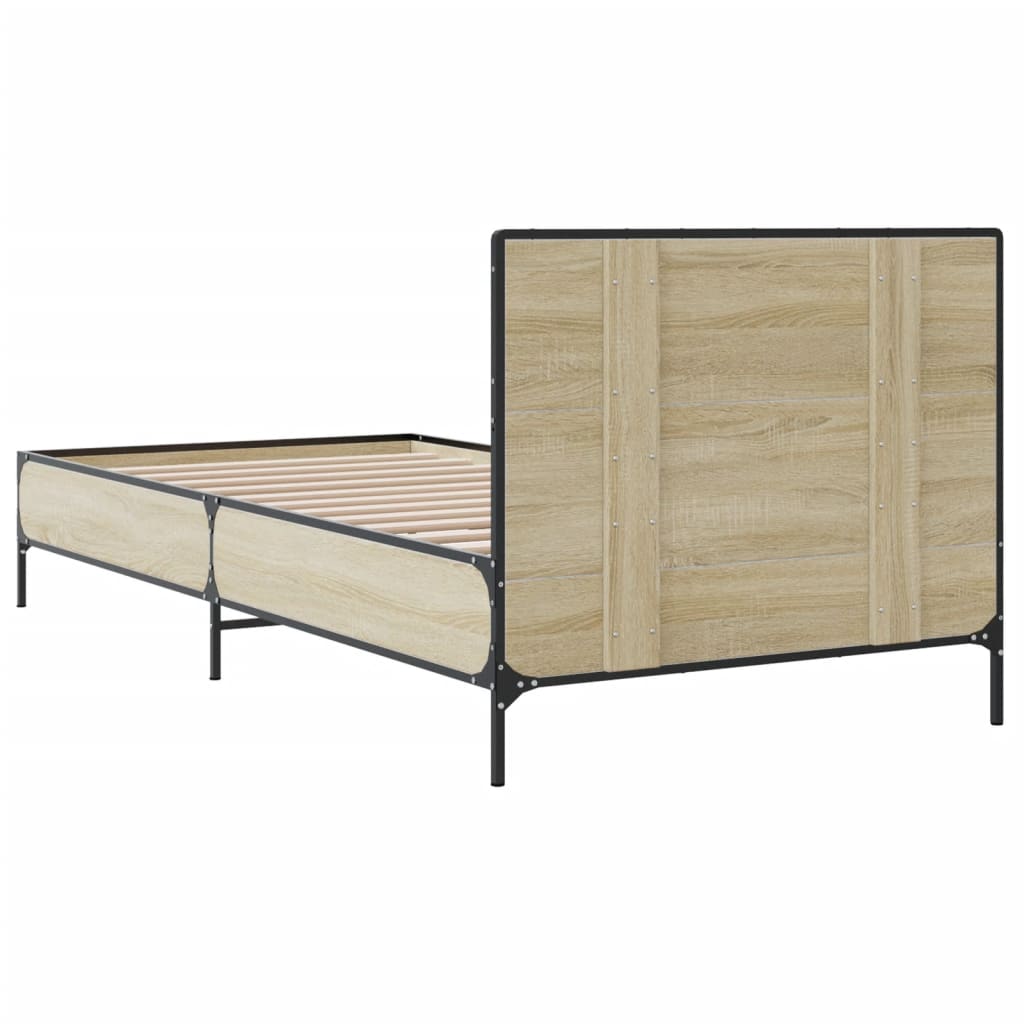 Bed Frame without Mattress Sonoma Oak 90x190 cm Single