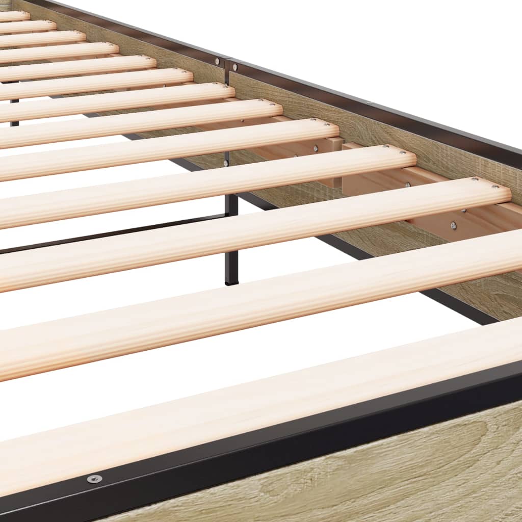Bed Frame without Mattress Sonoma Oak 90x190 cm Single