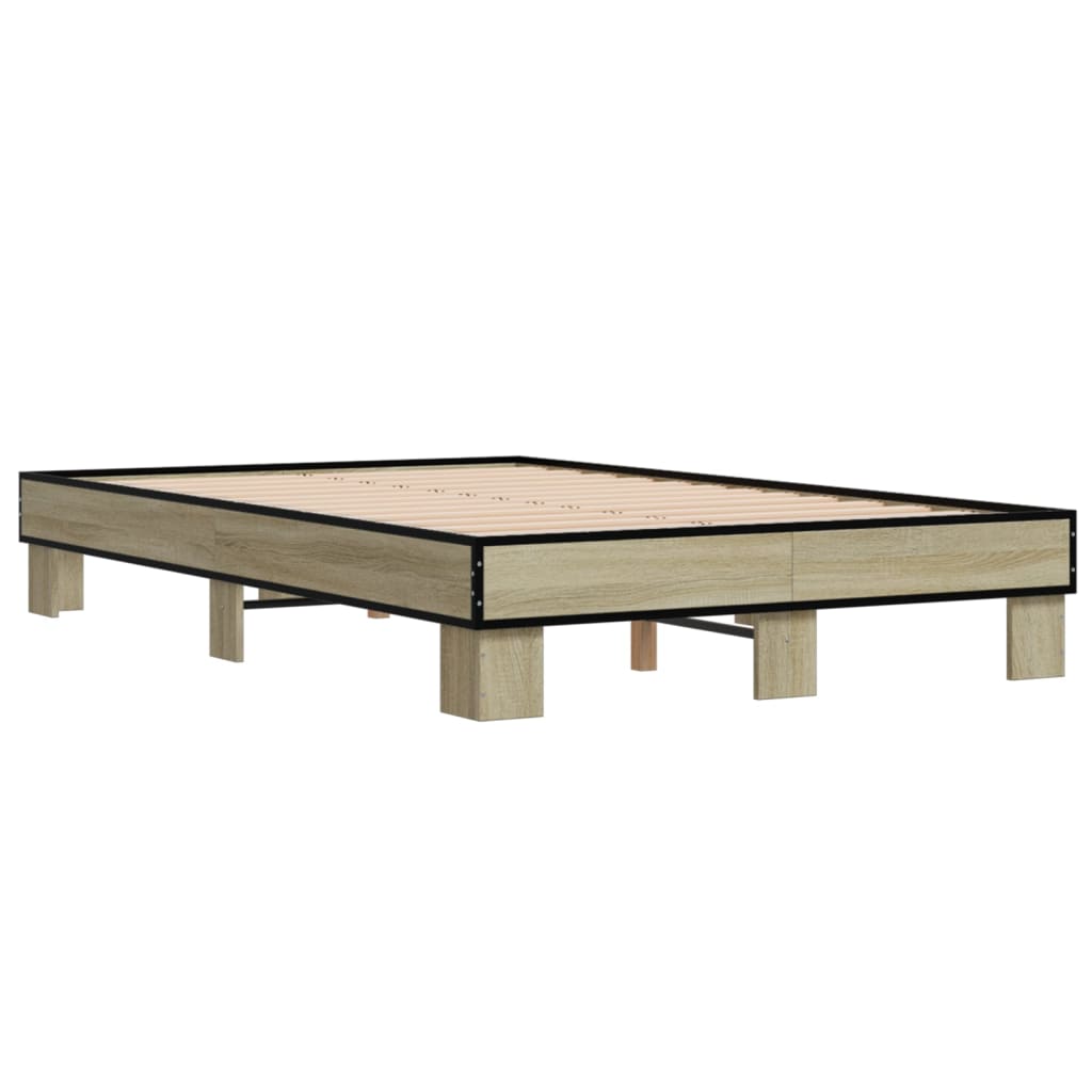 Bed Frame without Mattress Sonoma Oak 120x190 cm Small Double
