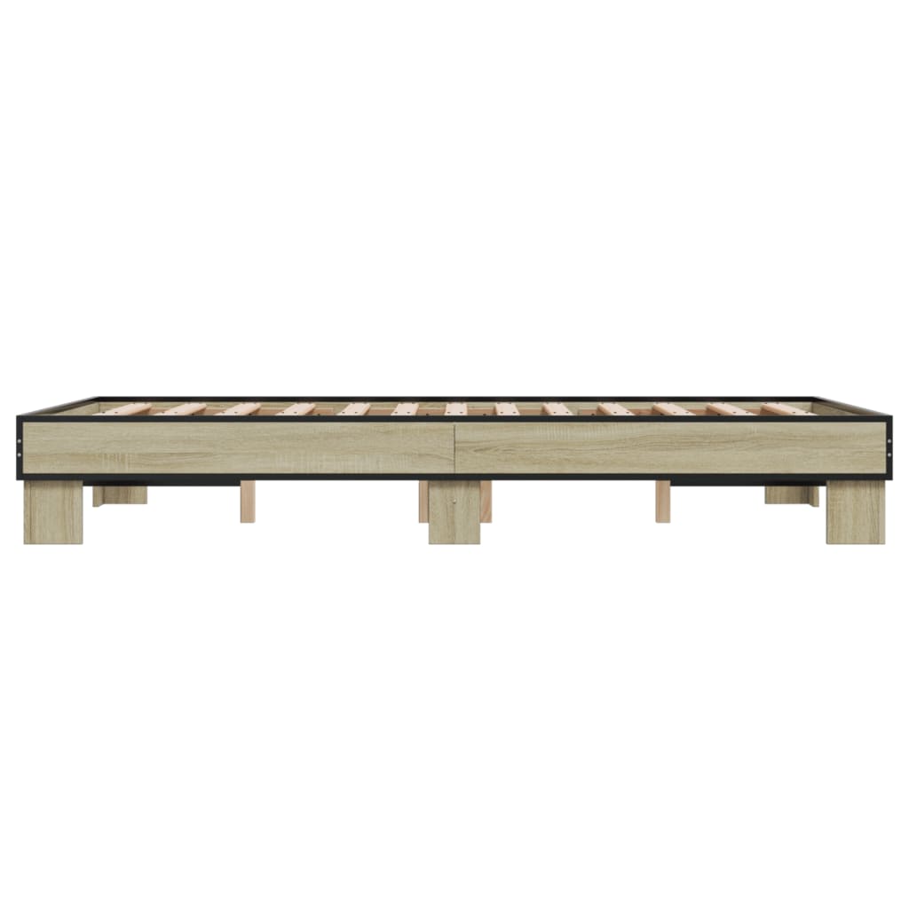 Bed Frame without Mattress Sonoma Oak 120x190 cm Small Double