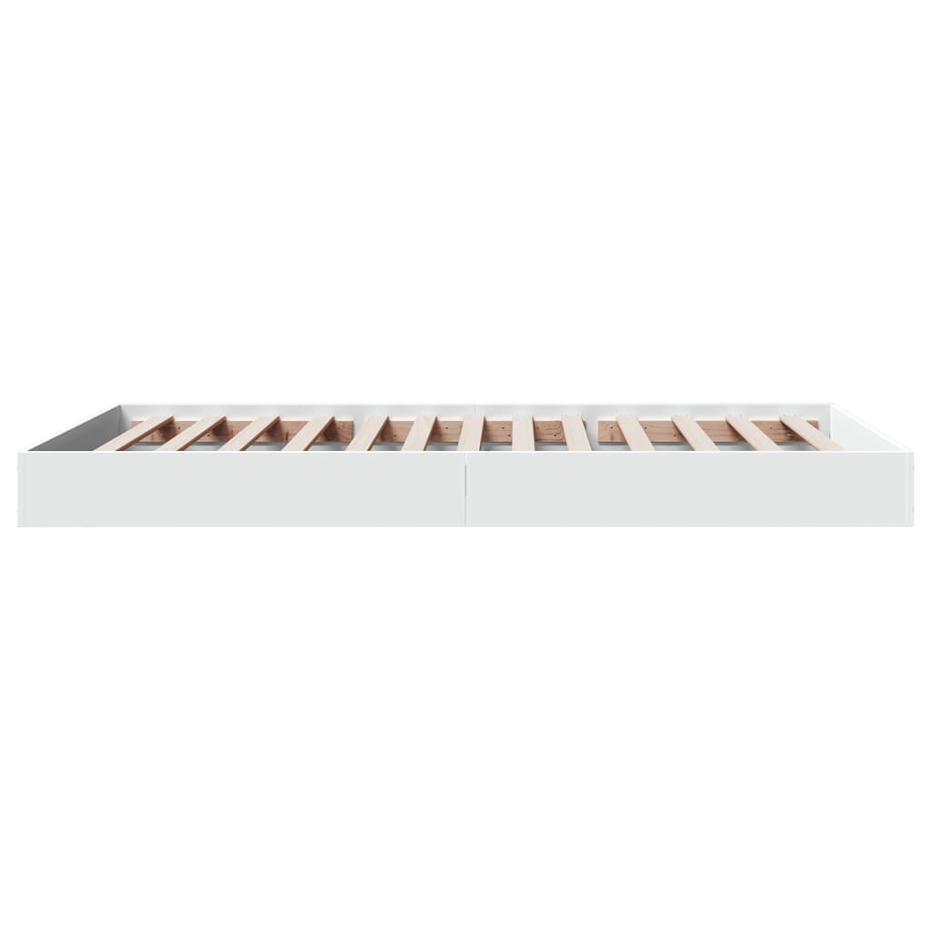 Bed Frame without Mattress White 100x200 cm Engineered Wood