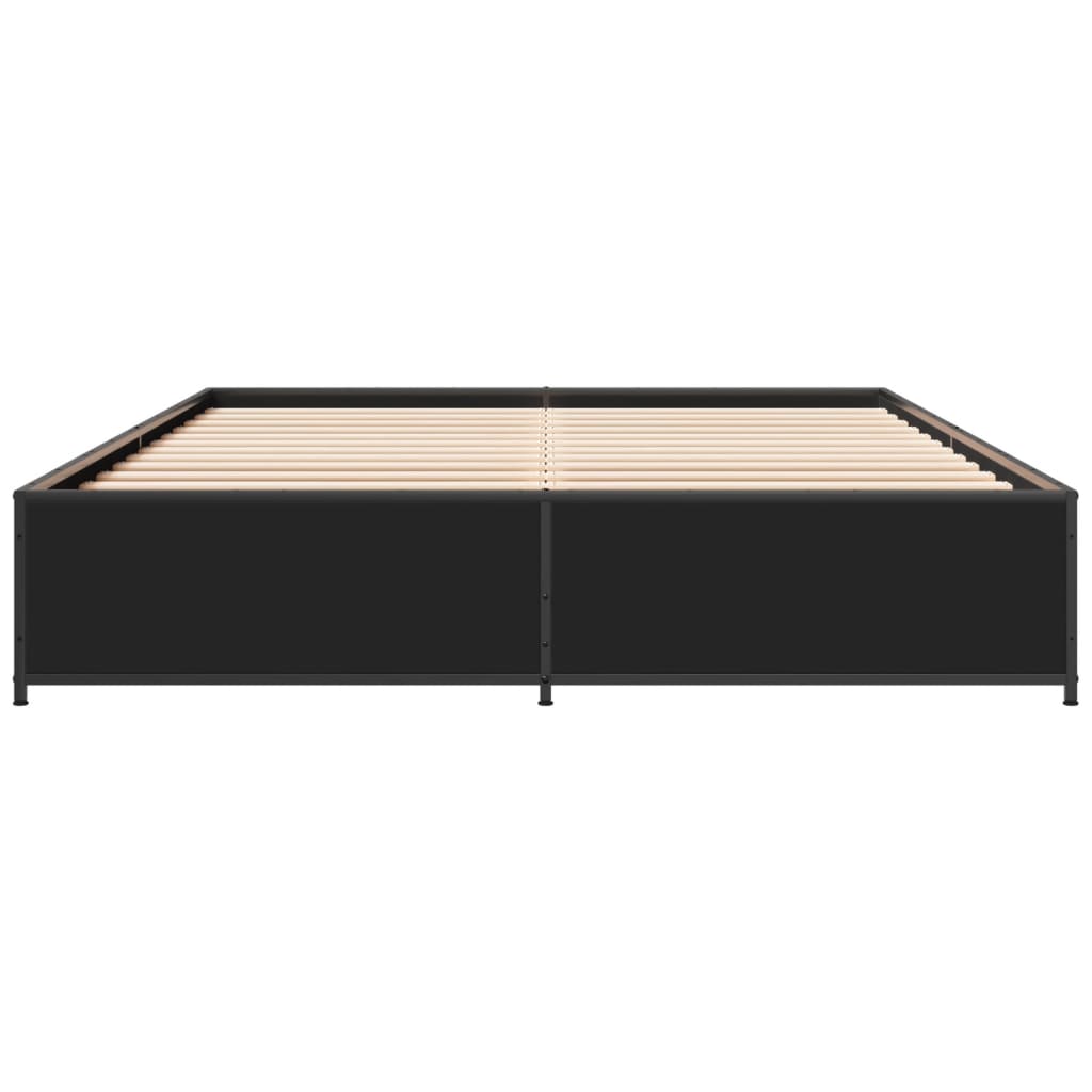 Bed Frame without Mattress Black 120x200 cm