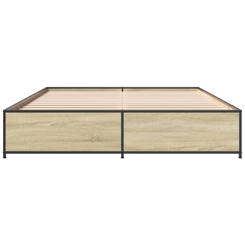 Bed Frame without Mattress Sonoma Oak 135x190 cm Double