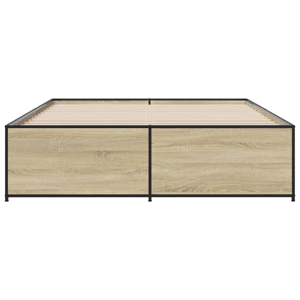 Bed Frame without Mattress Sonoma Oak 150x200 cm King Size