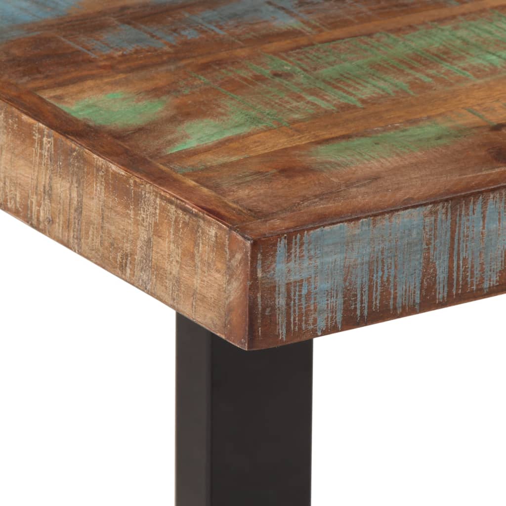 Bench 160 cm Solid Wood Reclaimed and Steel