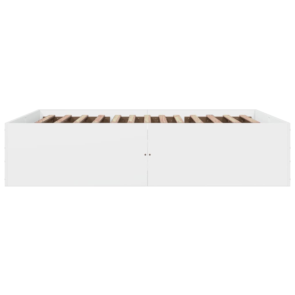 Bed Frame without Mattress White 150x200 cm King Size