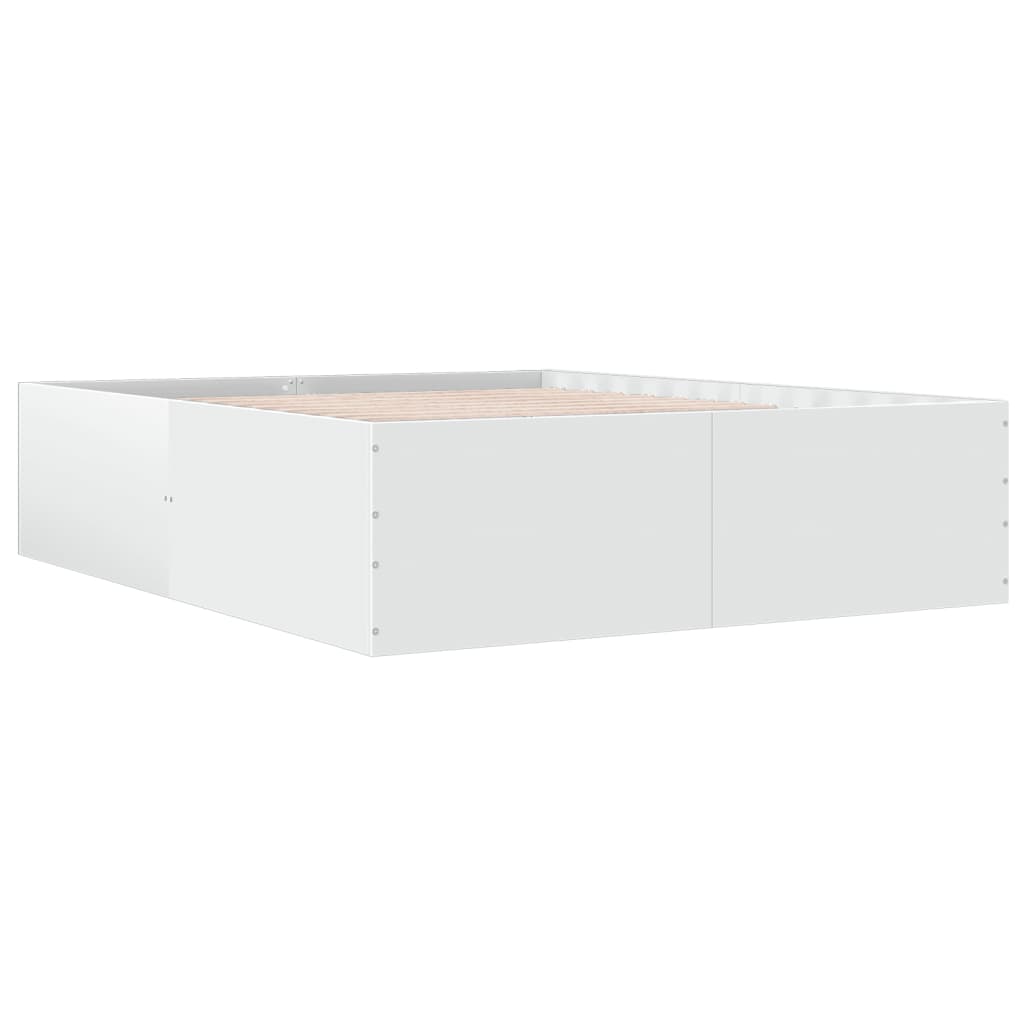Bed Frame without Mattress White 150x200 cm King Size