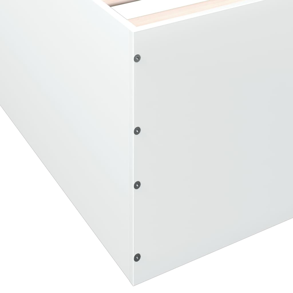 Bed Frame without Mattress White 150x200 cm King Size