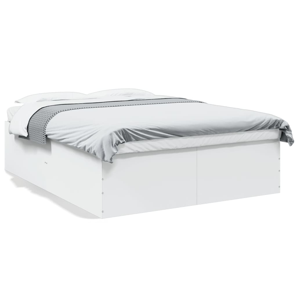 Bed Frame without Mattress White 150x200 cm King Size