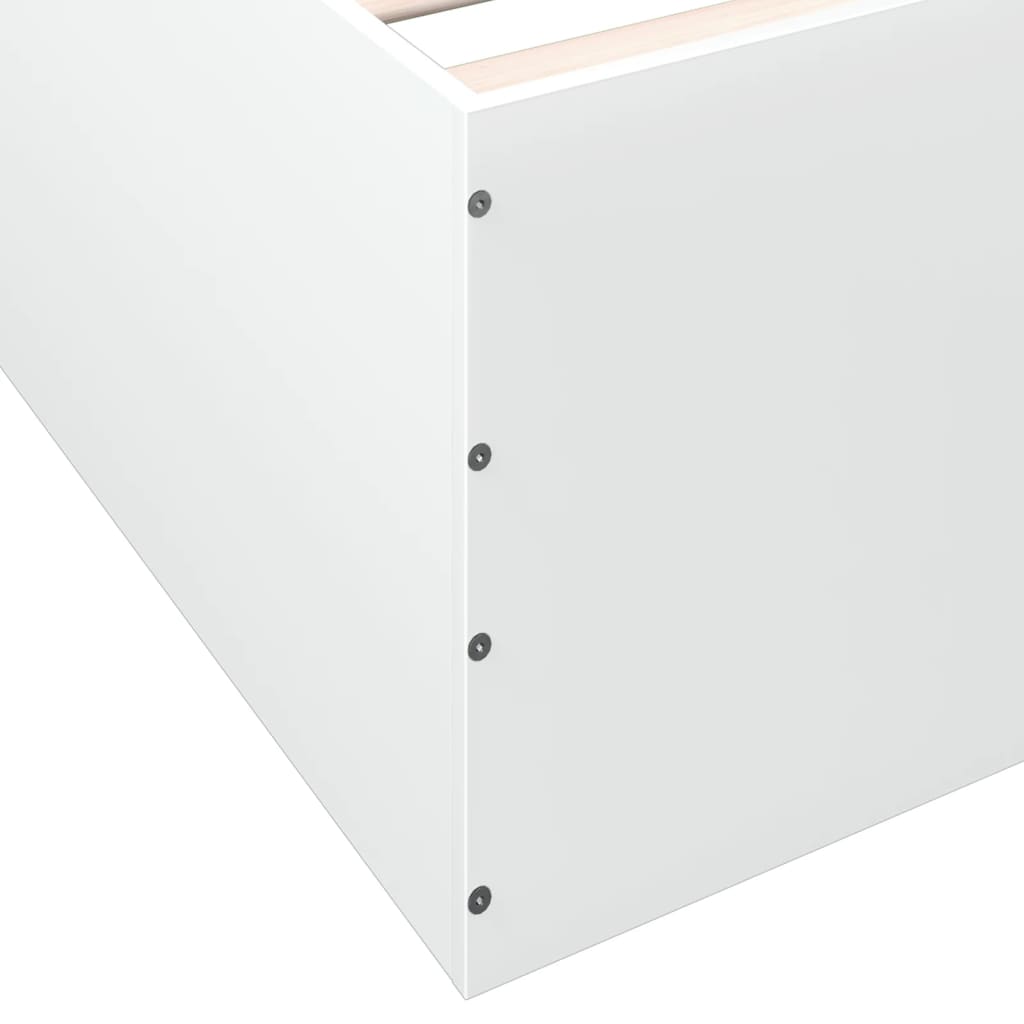 Bed Frame without Mattress White 140x200 cm