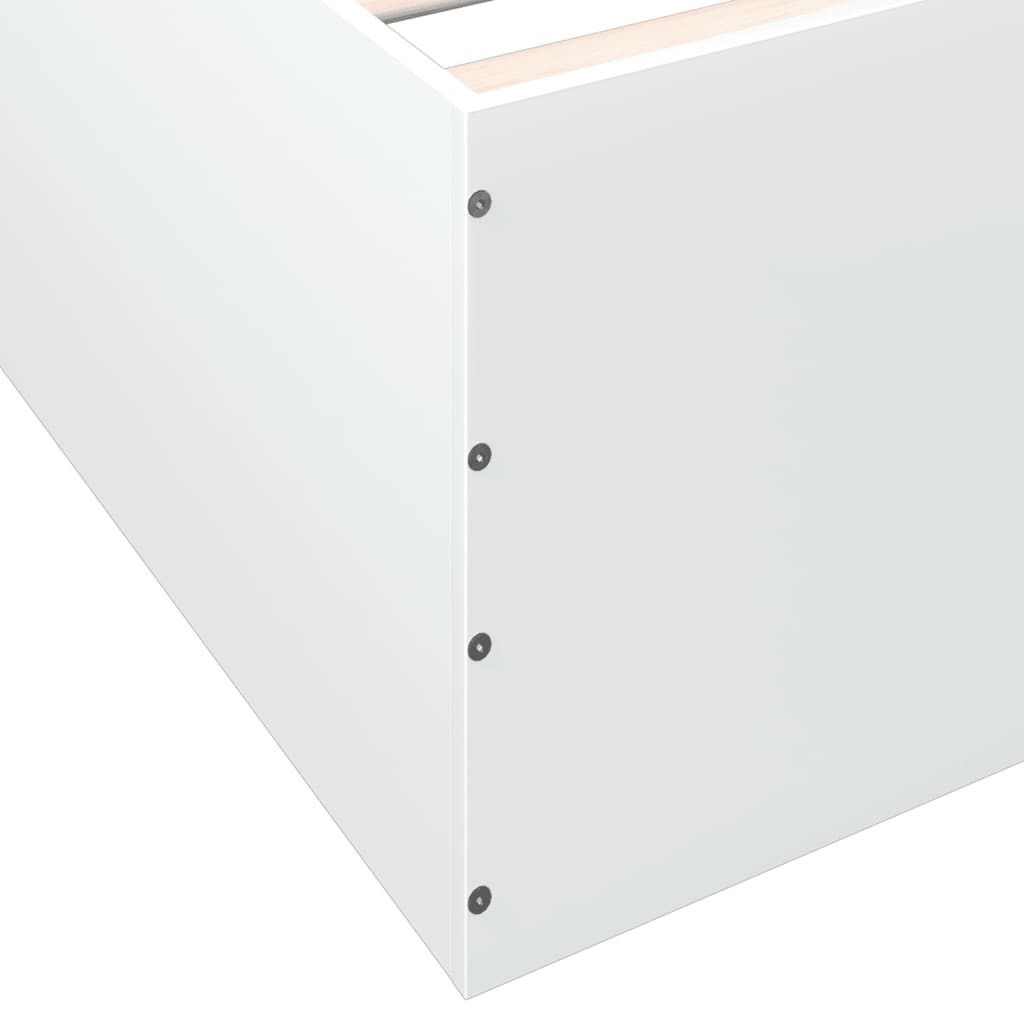 Bed Frame without Mattress White 90x200 cm