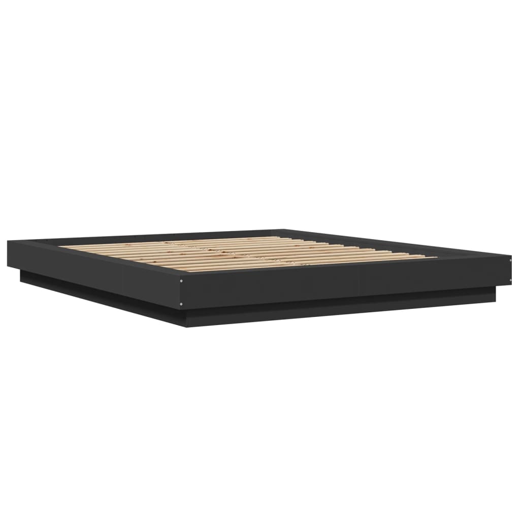 Bed Frame without Mattress Black 160x200 cm