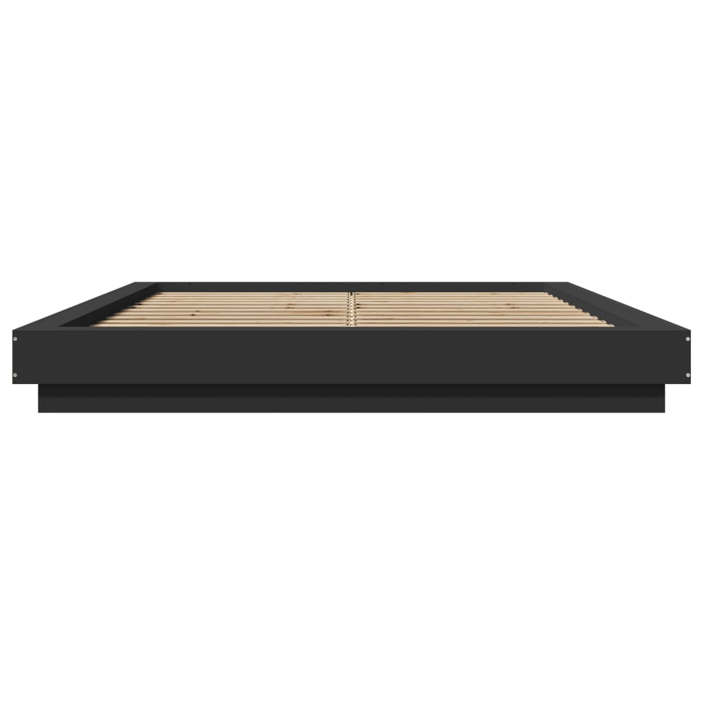 Bed Frame without Mattress Black 160x200 cm