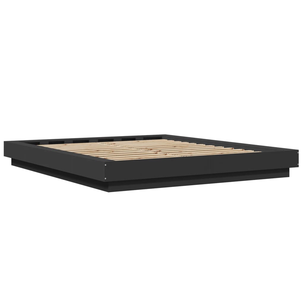 Bed Frame without Mattress Black 160x200 cm