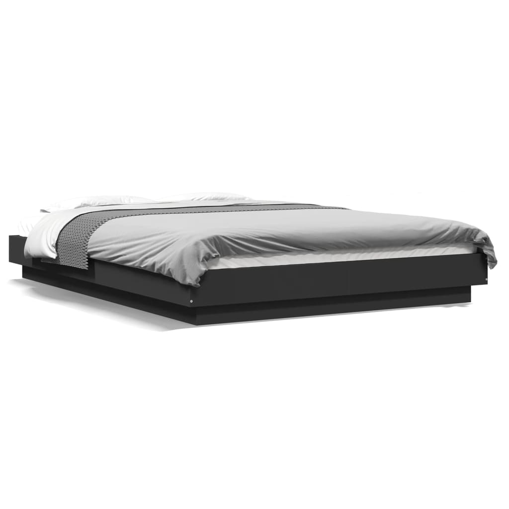 Bed Frame without Mattress Black 120x200 cm