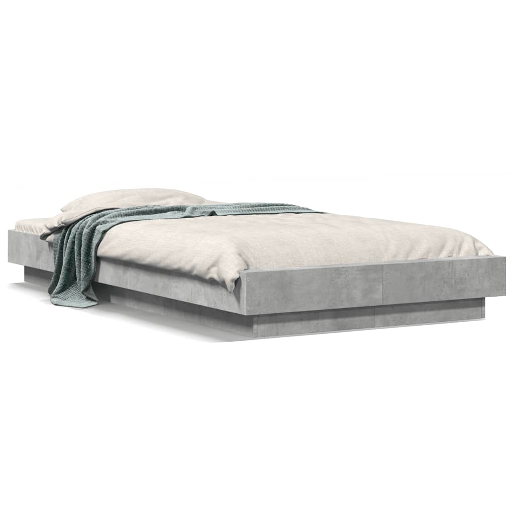 Bed Frame without Mattress Concrete Grey 100x200 cm