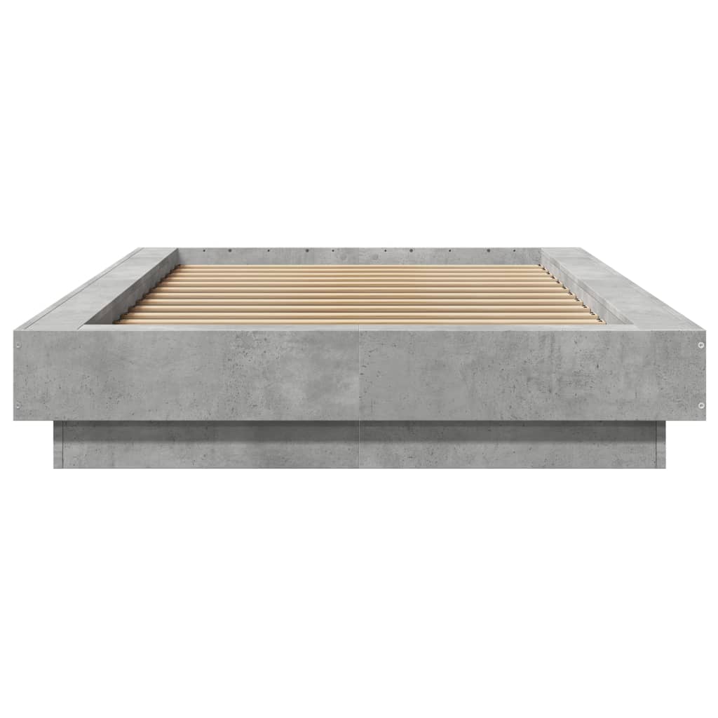 Bed Frame without Mattress Concrete Grey 100x200 cm
