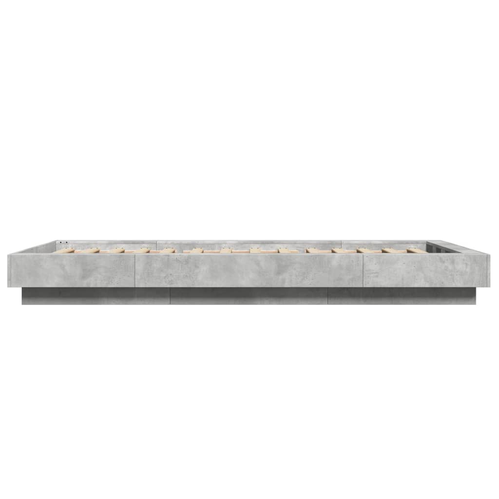 Bed Frame without Mattress Concrete Grey 100x200 cm