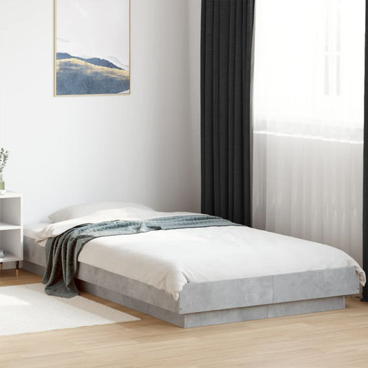 Bed Frame without Mattress Concrete Grey 100x200 cm