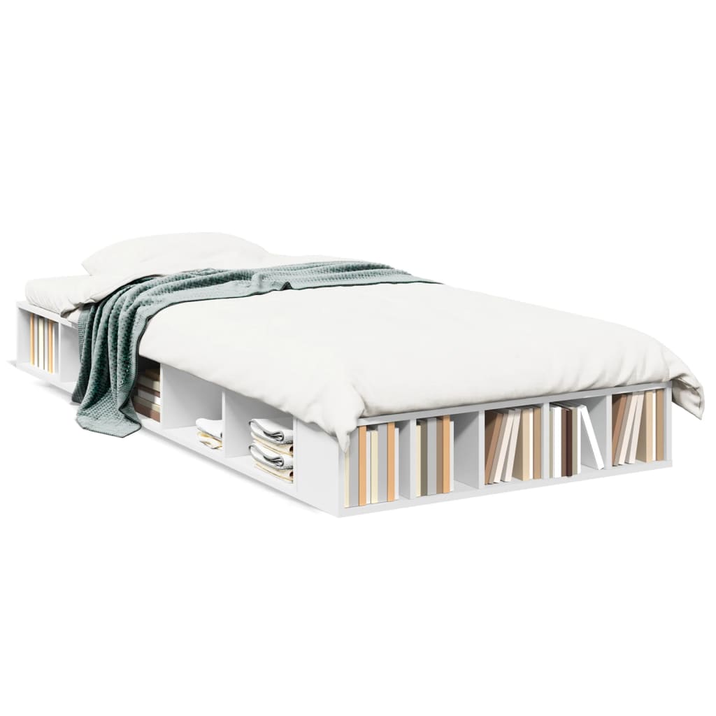 Bed Frame without Mattress White 90x200 cm