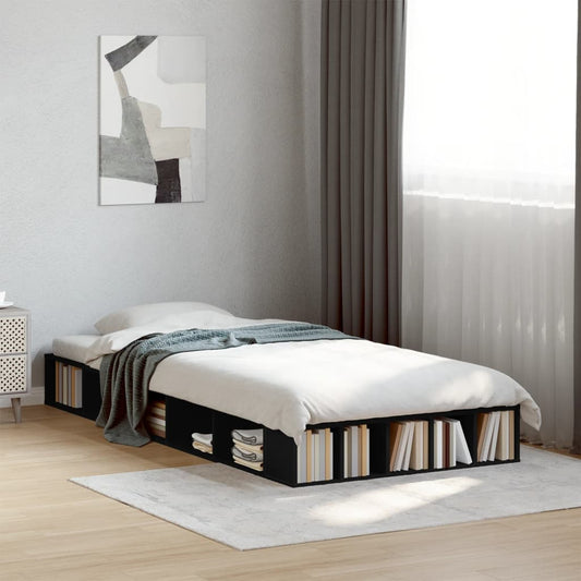 Bed Frame without Mattress Black 90x200 cm