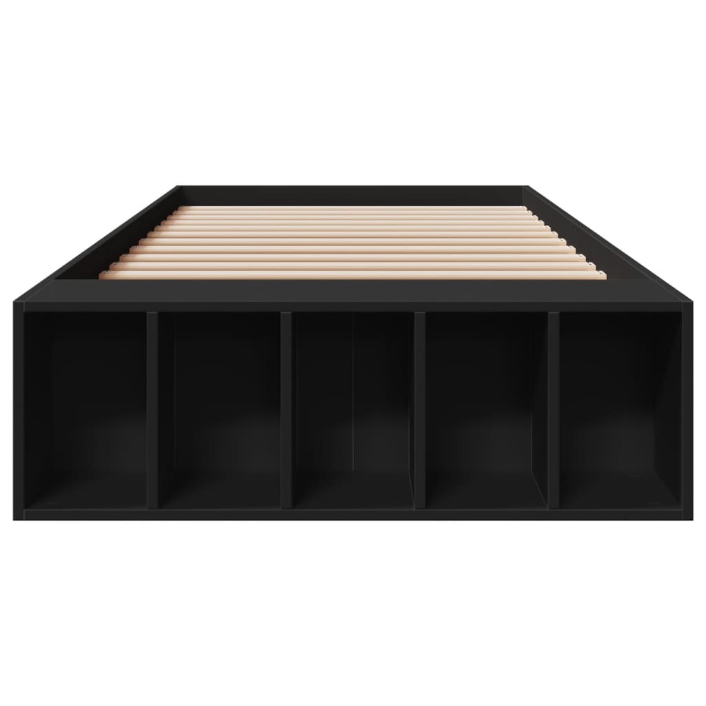 Bed Frame without Mattress Black 90x200 cm