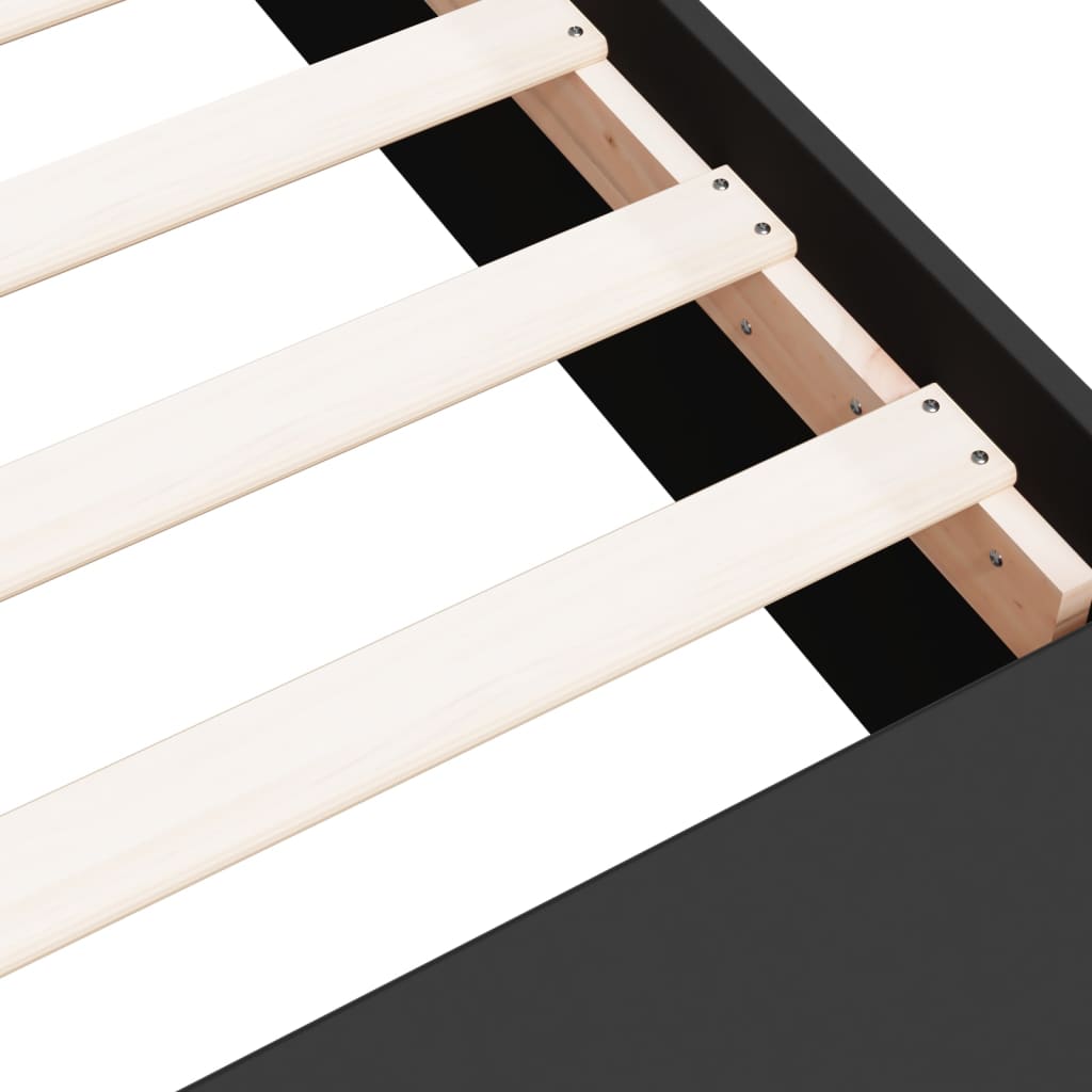 Bed Frame without Mattress Black 90x200 cm