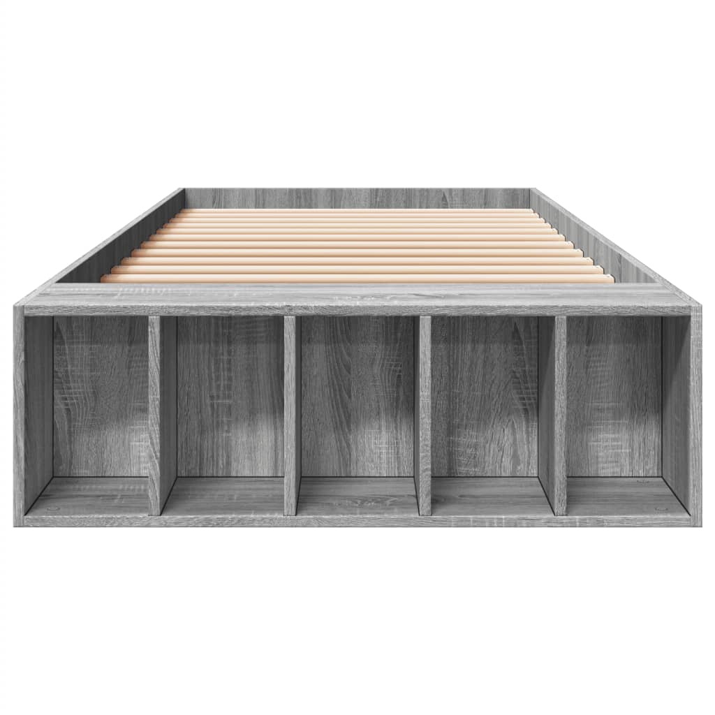 Bed Frame without Mattress Grey Sonoma 90x200 cm