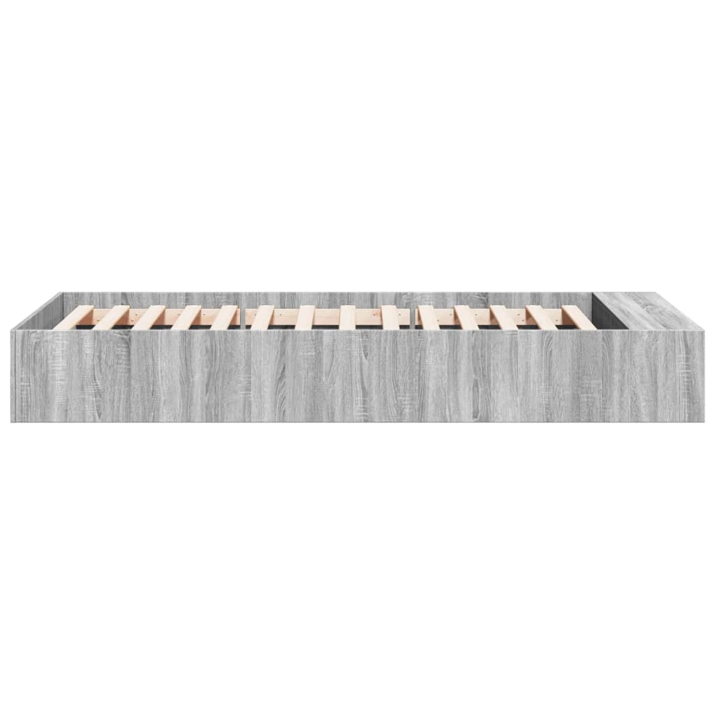 Bed Frame without Mattress Grey Sonoma 90x200 cm