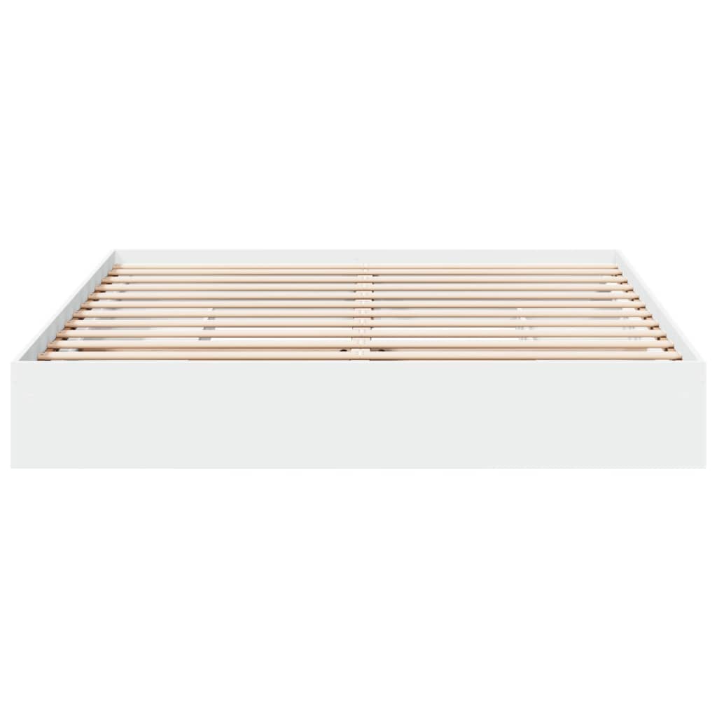 Bed Frame with Drawers without Mattress White 200x200 cm