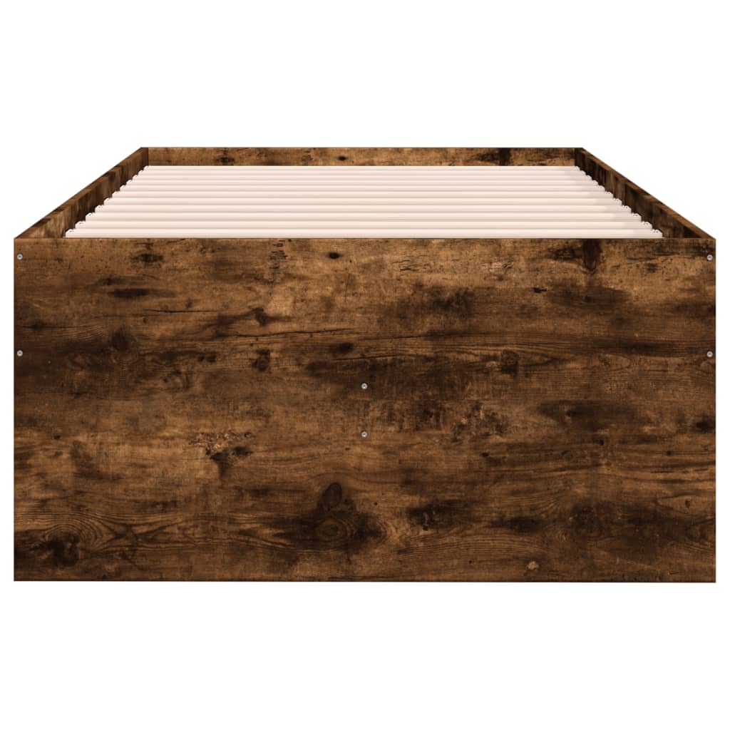 Daybed with Drawers without Mattress Smoked Oak 75x190 cm Small Single
