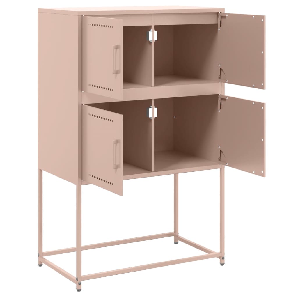 Sideboard Pink 68.5x38.5x107 cm Steel