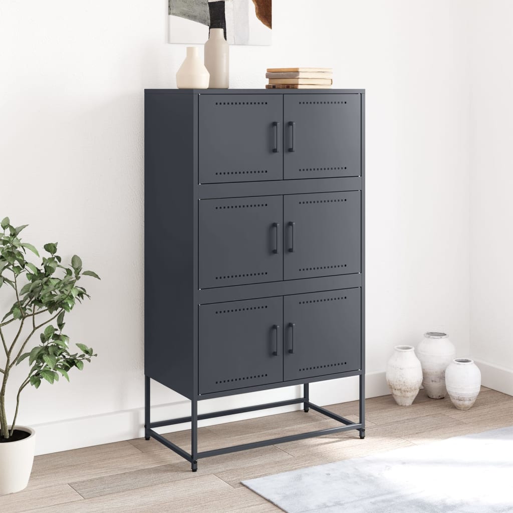 Sideboard Anthracite 68.5x38.5x123.5 cm Steel