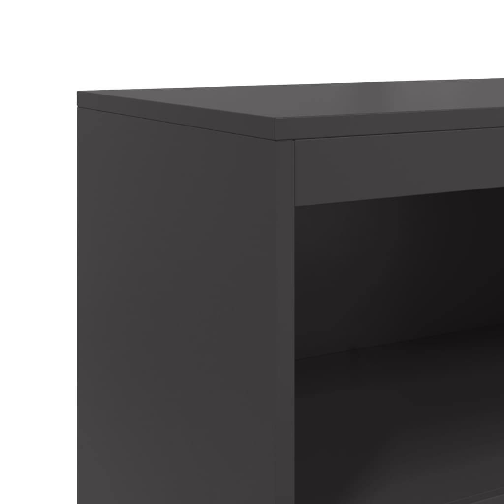 Highboard Black 68.5x38.5x123.5 cm Steel