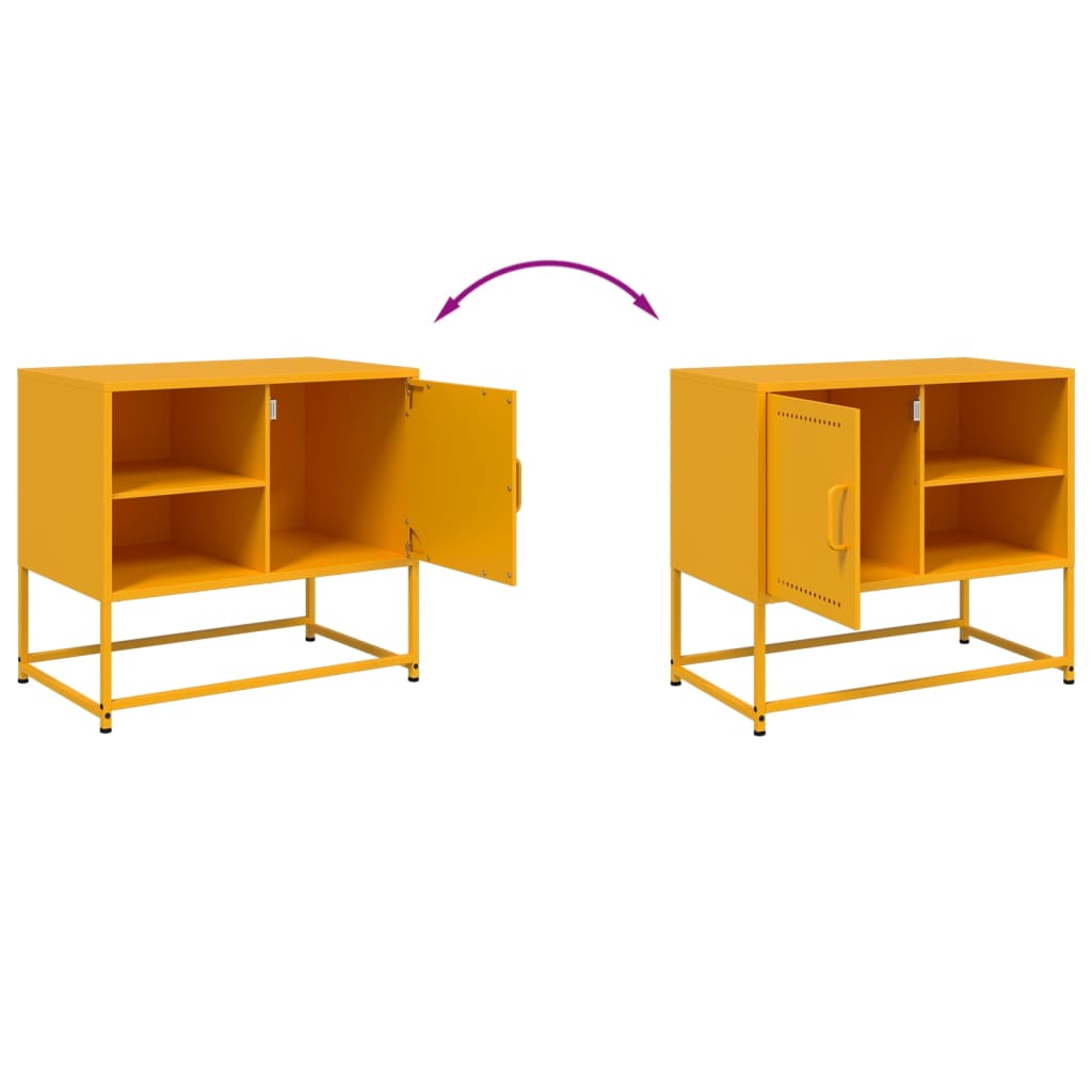 TV Cabinet Mustard Yellow 68x39x60.5 cm Steel