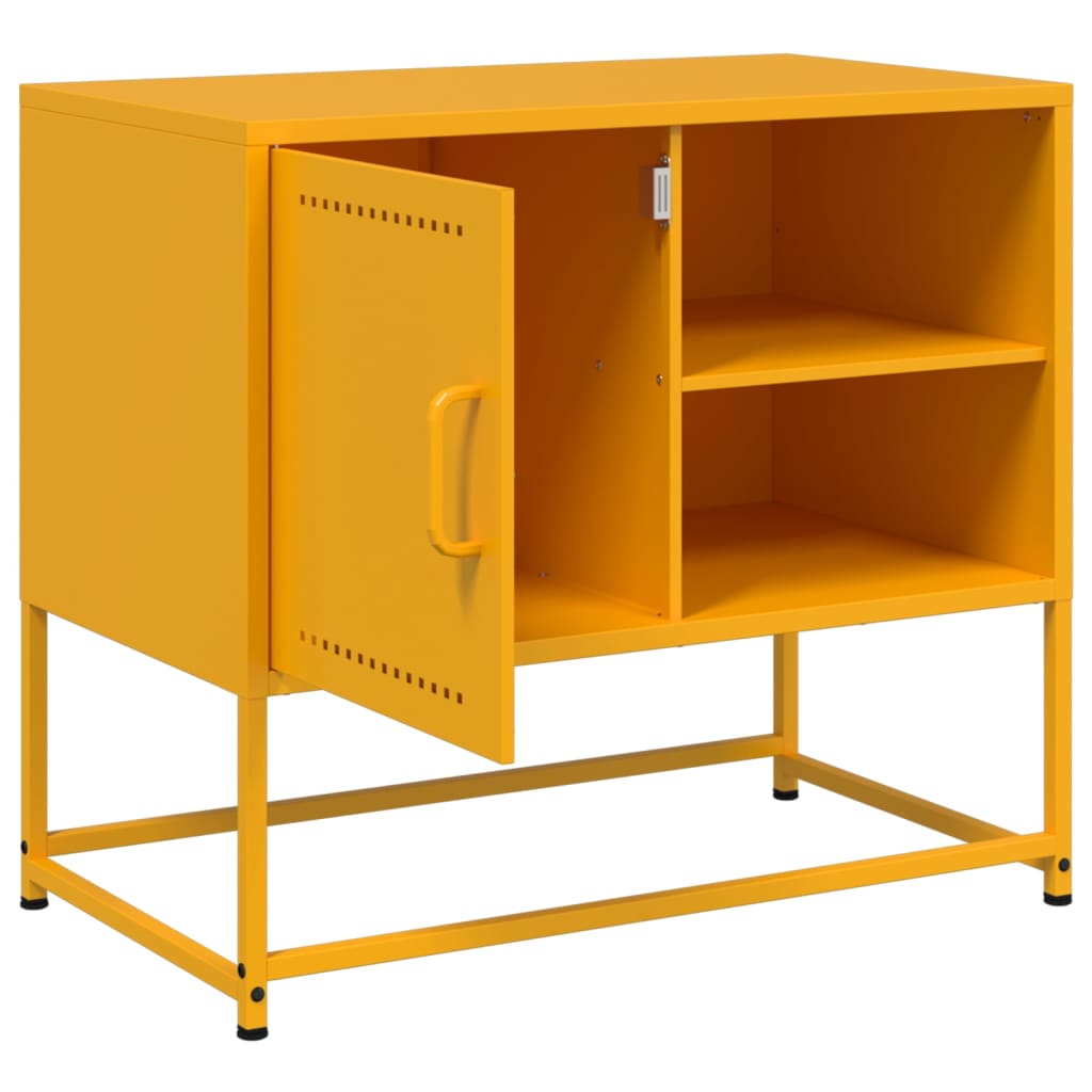 TV Cabinet Mustard Yellow 68x39x60.5 cm Steel