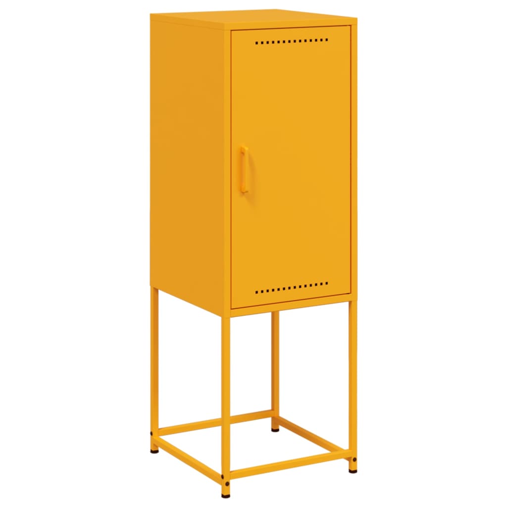 Highboard Mustard Yellow 36x39x107 cm Steel