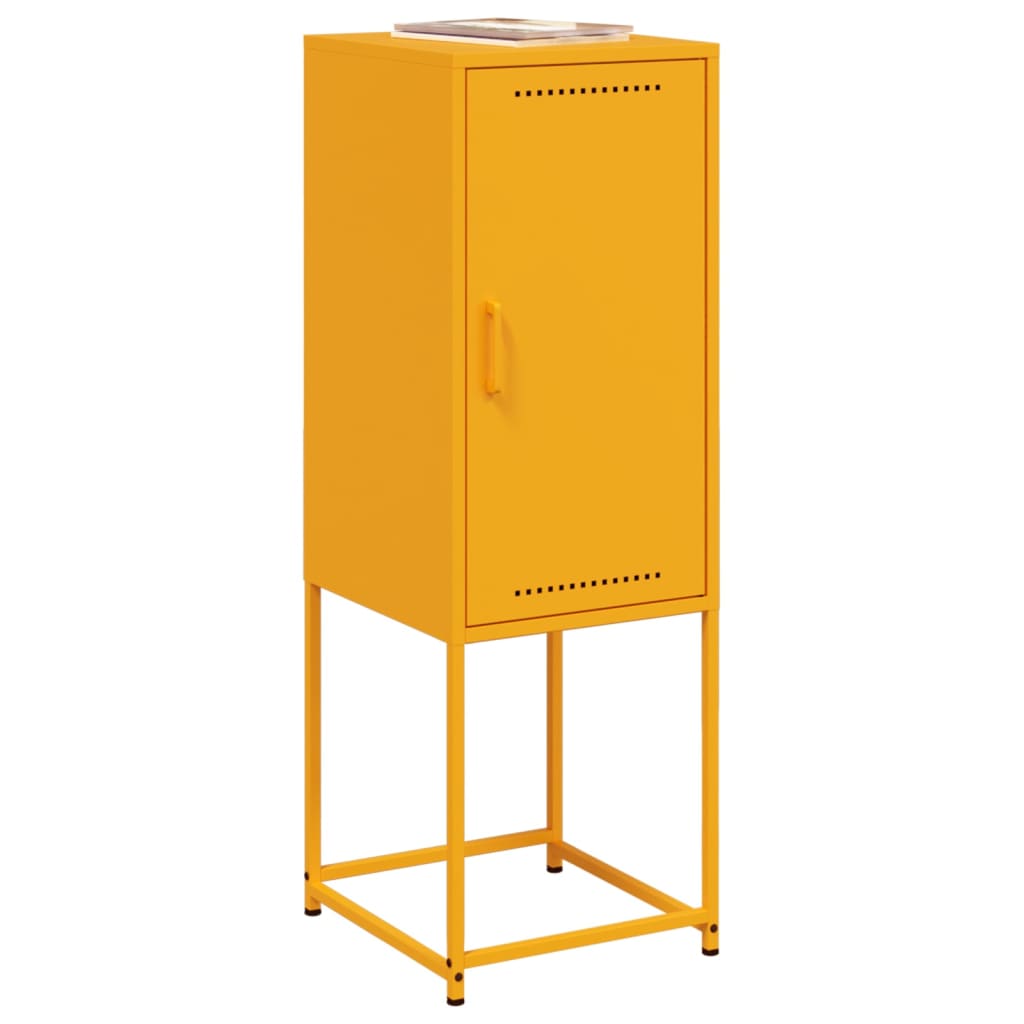 Highboard Mustard Yellow 36x39x107 cm Steel