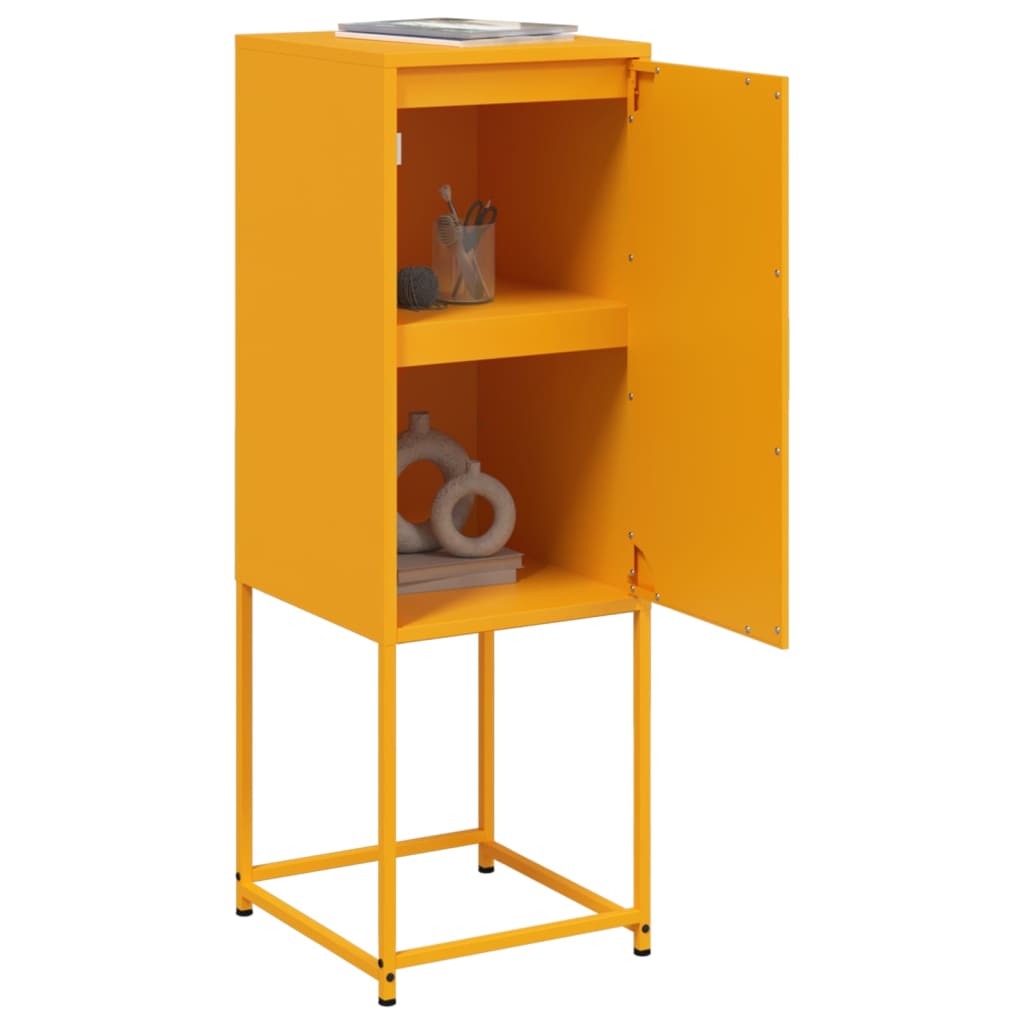 Highboard Mustard Yellow 36x39x107 cm Steel