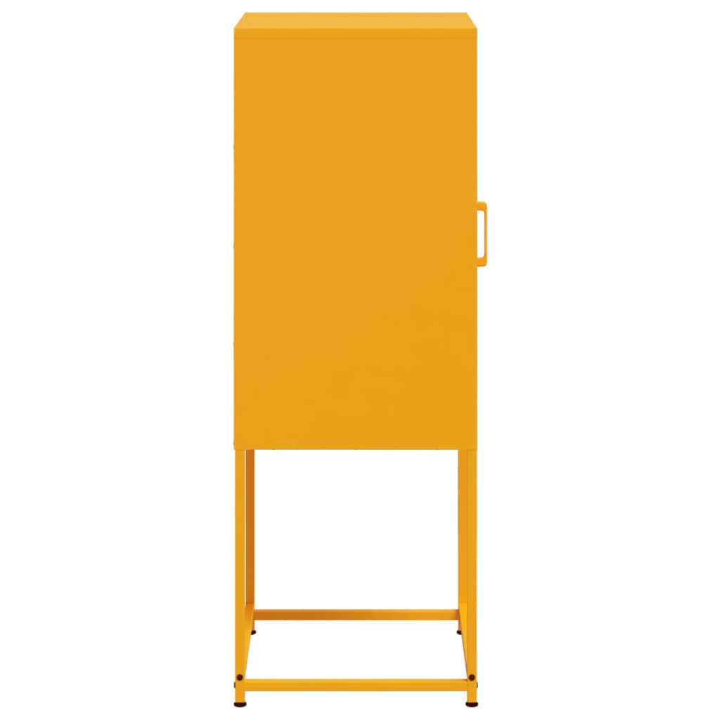 Highboard Mustard Yellow 36x39x107 cm Steel