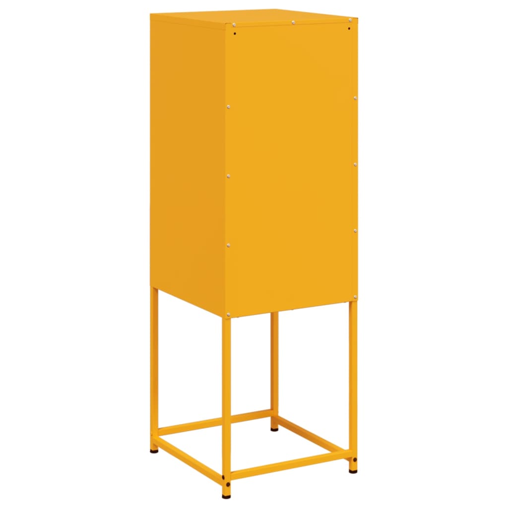 Highboard Mustard Yellow 36x39x107 cm Steel