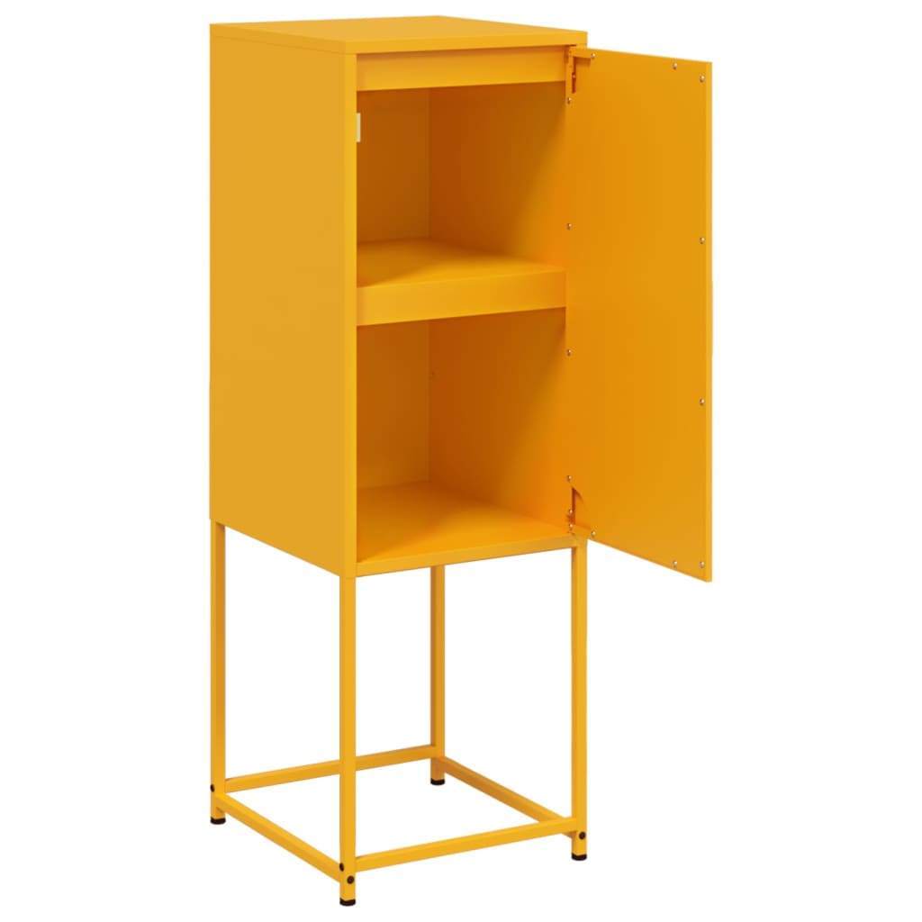 Highboard Mustard Yellow 36x39x107 cm Steel