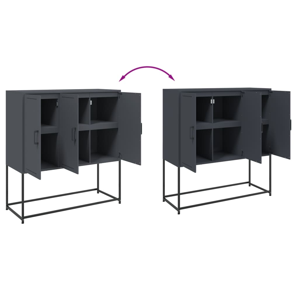 Highboard Anthracite 100.5x39x107 cm Steel